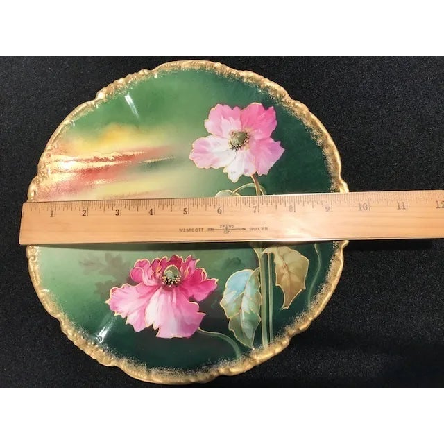 Limoges, France Late 19th Century Jean Pouyat Limoges France Hand Painted Plate For Sale - Image 4 of 8