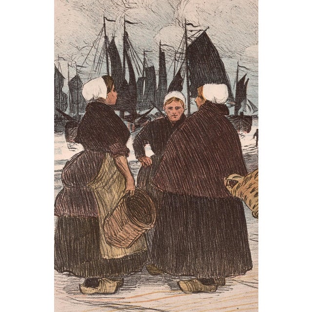 Louis borgex (1873-1959) les sardinières original lithograph from the glorious portfolio "l'estampe moderne", issue #19...