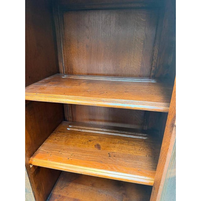 Antique Oak Display Cabinet For Sale - Image 6 of 11