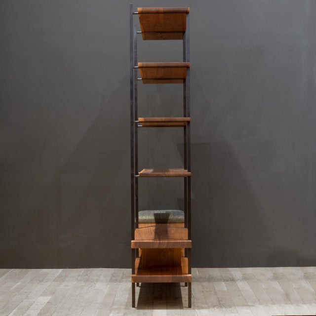 Bronze and American Walnut Interval Bookshelf by Ahser Israelow For Sale - Image 4 of 12