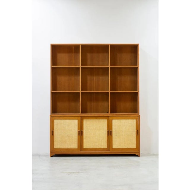 Bookshelf designed by alf svensson. Produced during the 1950s in sweden by bjästa snickeri. Made from teak in the...