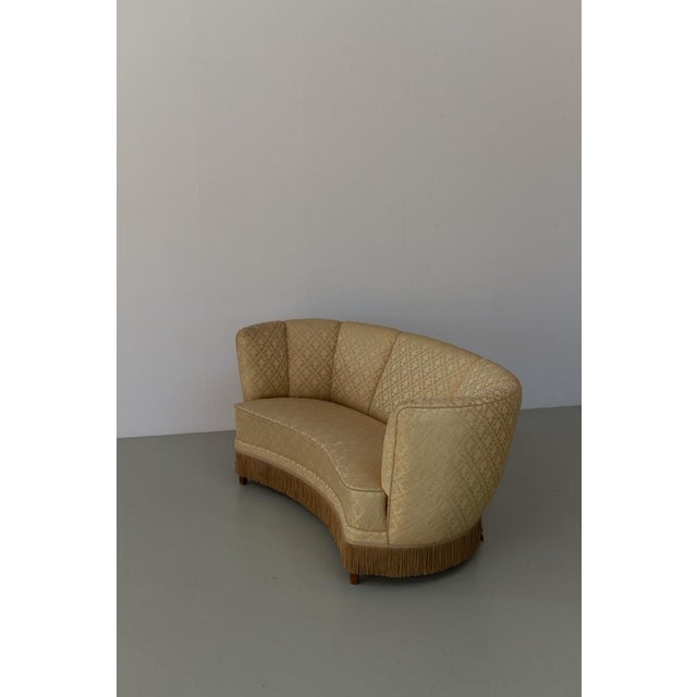 Art Deco Danish Banana Sofa, 1940s For Sale - Image 6 of 18