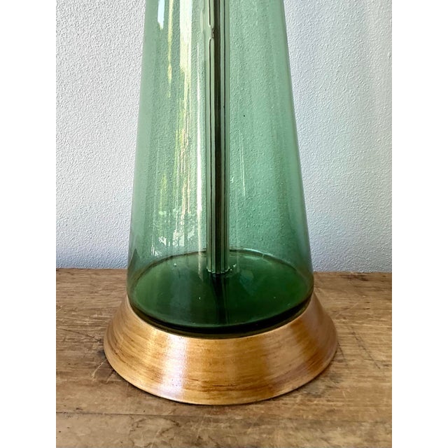 Metal Vintage Boho Italian Glass Lamp For Sale - Image 7 of 12