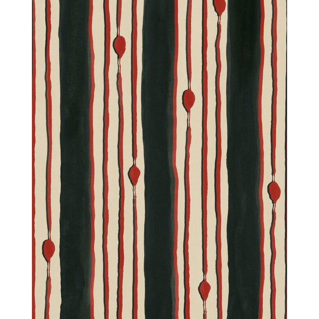 Mind the Gap Minuano Charcoal Wallpaper For Sale