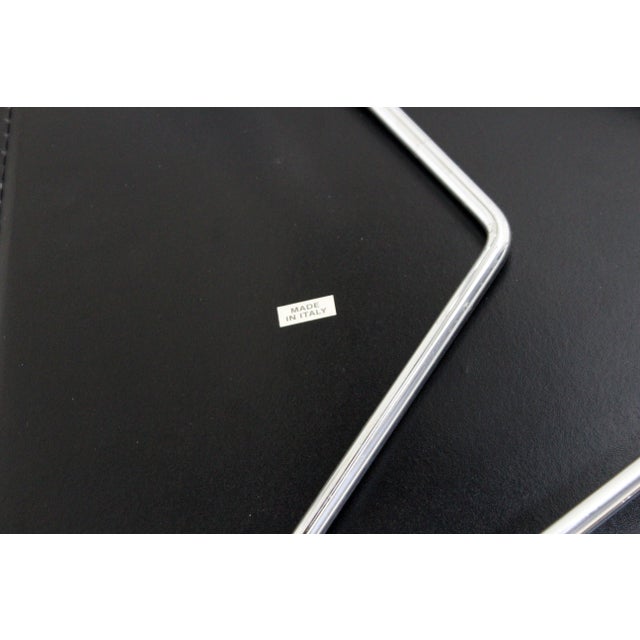 Metal 1970s Vintage Thonet Italian Mid Century Modern Bar Stools - a Pair For Sale - Image 7 of 9