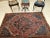 Vintage Persian Farahan Sarouk Rug, Handwoven Floral Pattern, Rust Red & Blue, 5’ X 7’ For Sale - Image 9 of 10
