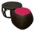 B&b Italia Patricia Urquiola's Espresso Leather With Deep Wine/Plum Boucle Wool Seat Fat-Sofa Ottoman Pouf For Sale