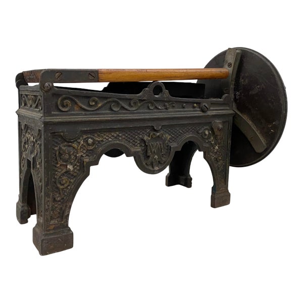 19th Century Cast Iron & Maple Tobacco Cutter / Shredder