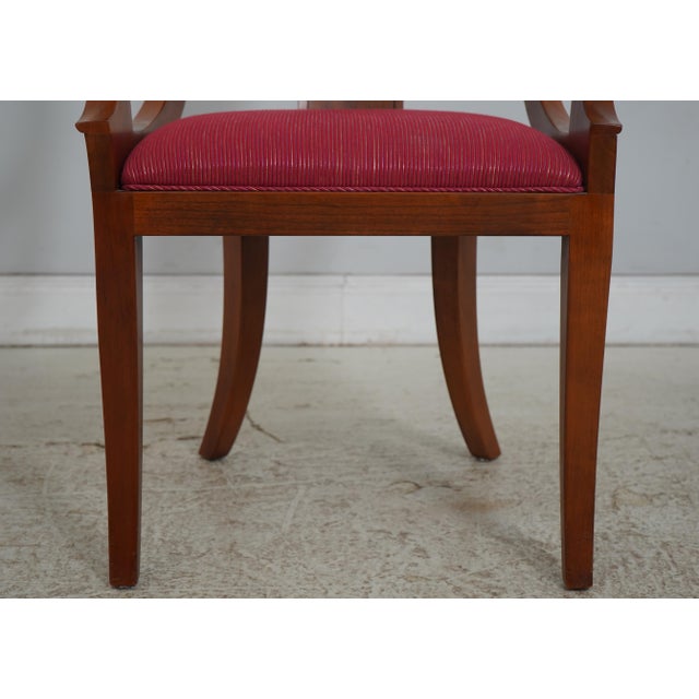 Set of 8 Stickley Cherry Regency Dining Room Chairs For Sale - Image 12 of 18