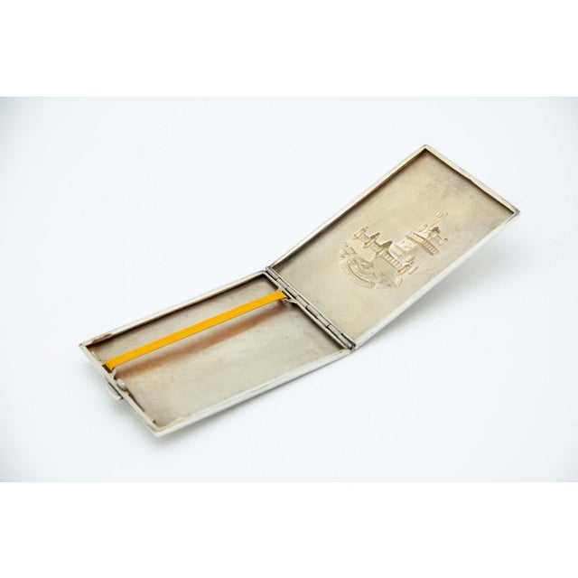 Rectangular Silver Cigarette Case with Belém Tower Reliefs, in Very Good conditions. Designed 1920 to 1949 This piece has...