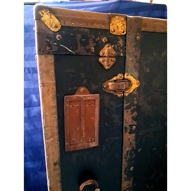 Antique Steamer Trunk Wardrobe, the Netherlands, 1920s For Sale - Image 16 of 18