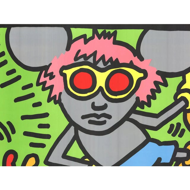 Artist: Keith Haring Title: Andy Mouse Year: 1989 Signed: No Medium: Serigraph Paper Size: 38.25 x 38.25 inches ( 97.155 x...