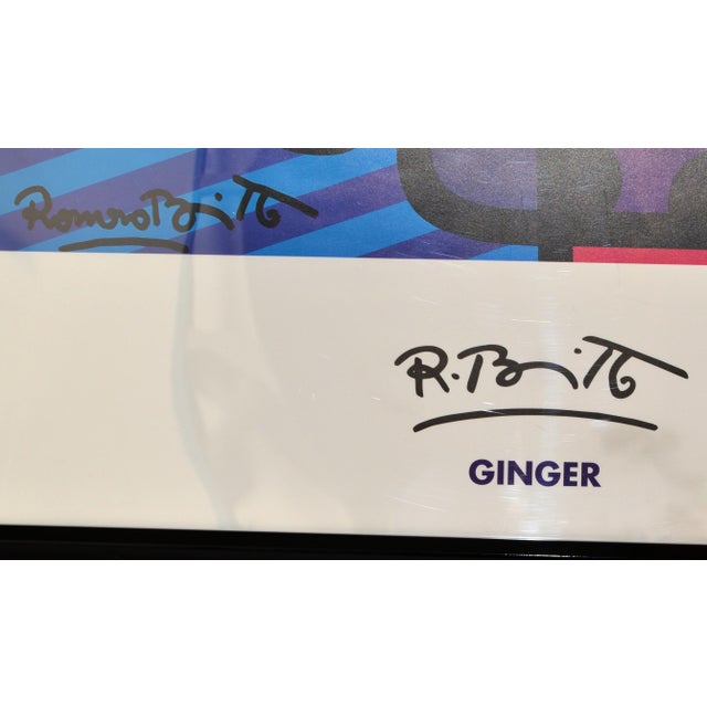Romero Britto Colorful Pop Art Dog Print 'Ginger' Mid-Century Modern 2010 For Sale - Image 12 of 16