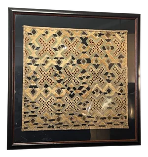 Framed Kuba Weaving, 1950s