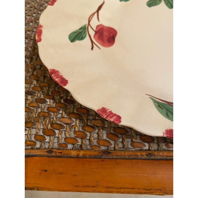 Vintage Blue Ridge Southern Pottery Autumn Apple Platter For Sale - Image 4 of 5