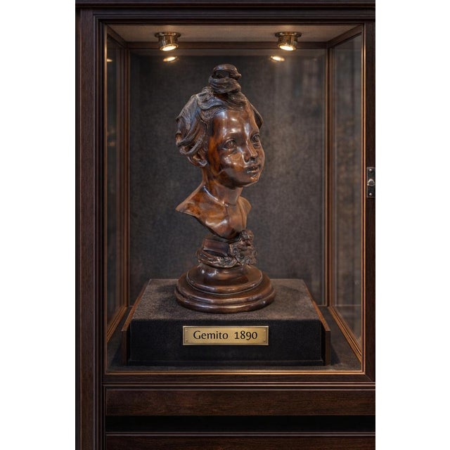 A refined bronze sculpture bearing the signature of the renowned master of Neapolitan realism, Vincenzo Gemito...
