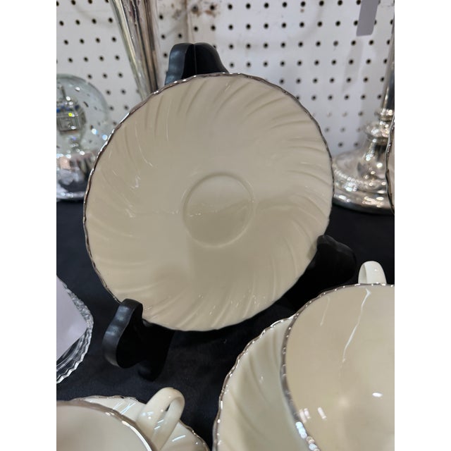 1960s Vintage Discontinued Lenox China Weatherly Pattern 24 Pc Set For Sale - Image 5 of 7