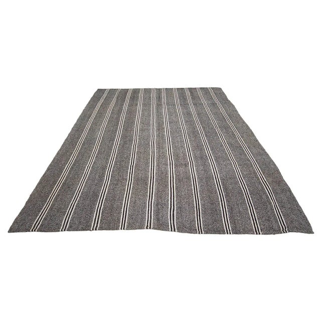 Handwoven vintage modern kilim rug from Adana region of Turkey. Approximately 55-65 years old. In very good condition.