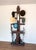 An exceedingly charming, interesting and rare Victorian carved oak hallway hat stand in good antique condition. Made in...
