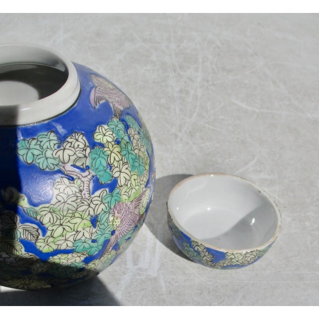 Antique Qing Dynasty Famille Rose Blue Glaze For Sale - Image 11 of 11