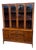 Mid 20th Century Modern China Cabinet With Walnut Finish by Halle Bros For Sale