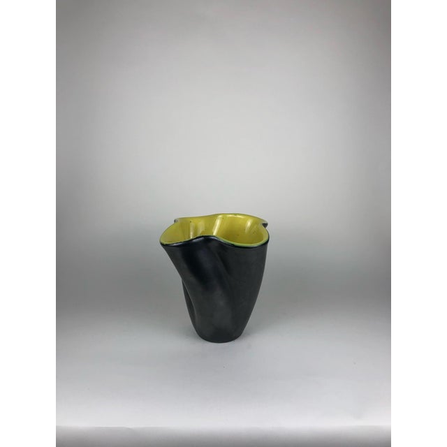 Mid-Century Modern Yellow Bicolore Corolle Vase by Fernand Elchinger, 1950s For Sale - Image 3 of 6