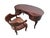 Brown Bean-Shaped Desk and Tub Chair, 1960s, Set of 2 For Sale - Image 8 of 13