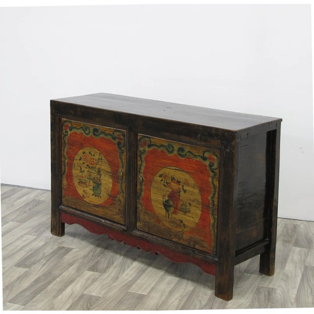 2010s Hand Painted Mongolia Sideboard For Sale - Image 5 of 12