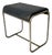 Italian Art Deco Stool in Metal and Faux Leather, 1930s For Sale