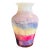 Vintage MCM Murano Style Decorato a Mano Hand Painted White Blue Red Vase For Sale