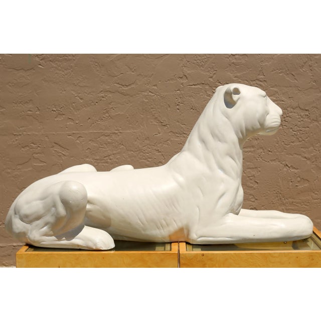 Mid-Century Modern Vintage Monumental Hollywood Regency Panther Sculpture For Sale In Tampa - Image 6 of 11