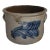 19th Century Decorated Salt Glaze Crock Sipe & Sons Cake Crock For Sale