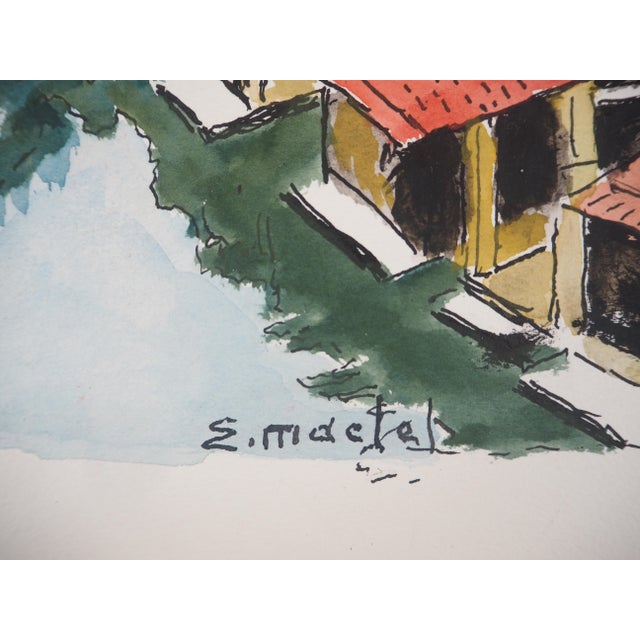 Elisee MACLET The Little France in Strasbourg Watercolor on vellum Signed lower left Signed on the back On vellum 30 x 37...