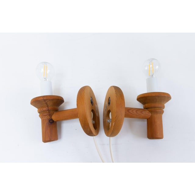 Scandinavian Pine Wall Sconces from Darø, 1970s, Set of 2 For Sale - Image 18 of 18