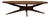 Sculptural Mid Century Modern Solid Walnut Coffee Table For Sale
