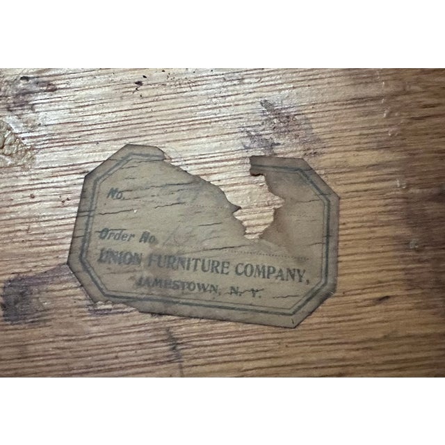 Beautiful, historic turn-of-the-century round dining table made of solid, handcrafted quarter-sawn "Tiger Oak." It...