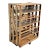 Early 20th Century Antique American Industrial Wooden Rolling Shelf Storage Cart in Distressed Gray For Sale