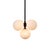 Modern Bunch Pendant, Black, 20in H, Modern, 5 Inch Glass Globes, by Research.Lighting, Modern, Minimal Hanging Light For Sale - Image 3 of 8