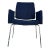 Mid Century Modern j.g Furniture Blue Accent Chair For Sale