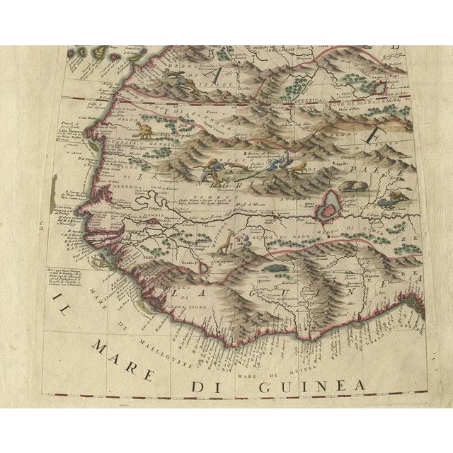 Antique Map of Southwestern Europe and West Africa attributed to V. M. Coronelli, 1692 For Sale - Image 4 of 6