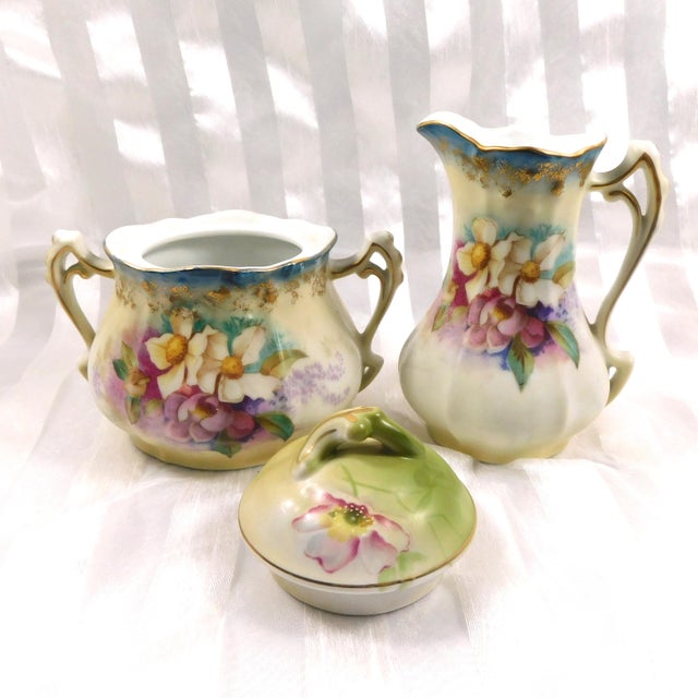 Late 18th Century Reinhold Schlegelmilch Rs Prussia Chocolate Pot With Matching Sugar and Creamer - 3pcs For Sale - Image 12 of 13