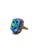 Bochic “Orient” Vintage London Blue Topaz & Multi Sapphire Ring Set In 18 K Gold For Sale In New York - Image 6 of 6