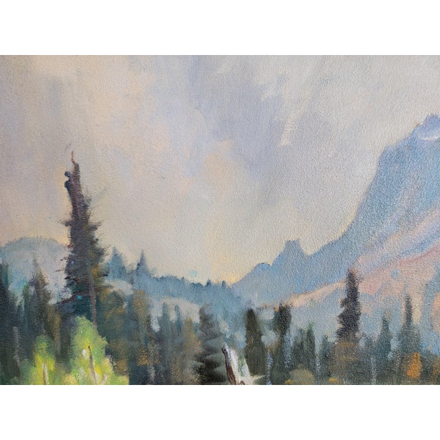 California Impressionistic Mountain Landscape Painting by Joseph H. Bennett For Sale - Image 4 of 9