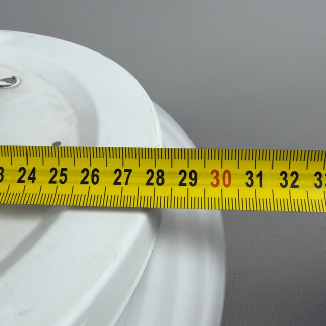 Modernist Milk White Swirl Murano Glass Ceiling Lamp, 1970s For Sale - Image 9 of 11