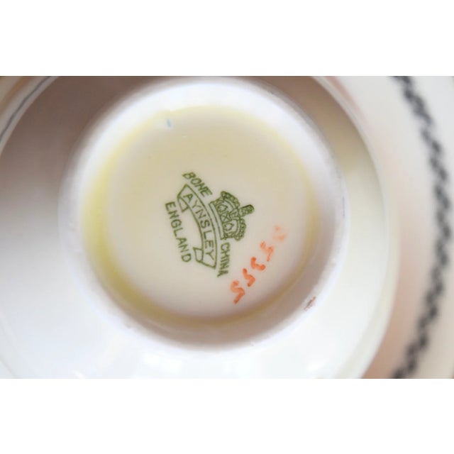 Mid 20th Century Aynsley Bone China Teacup & Saucer For Sale - Image 9 of 9