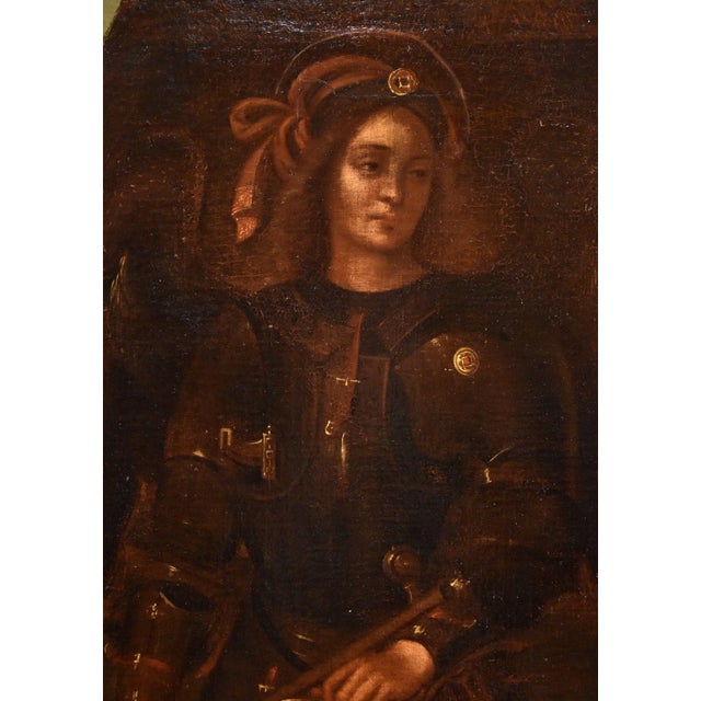 Lombard School Artist, Saint Michael the Archangel, 1650, Oil on Canvas For Sale - Image 8 of 15