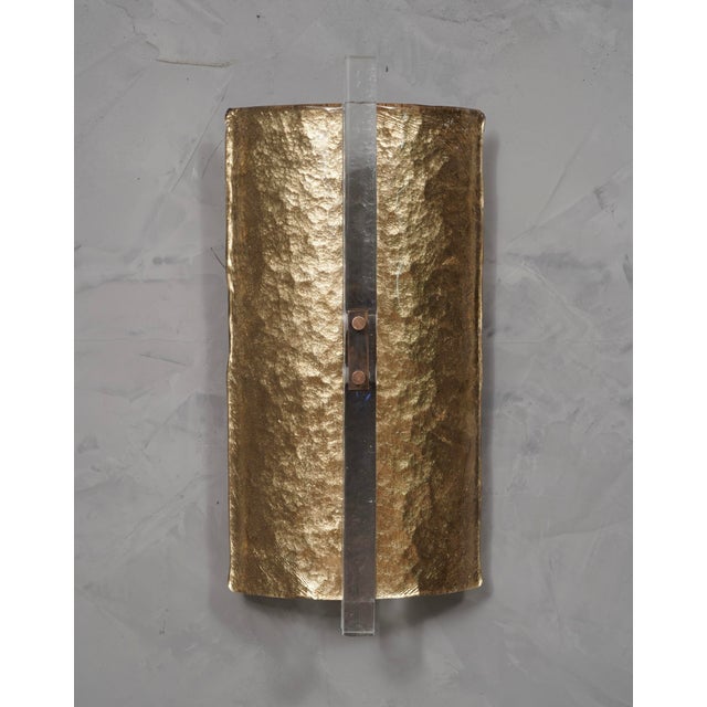 Mid-Century Modern Mid-Century Style Golden Murano Glass Wall Sconce, 2000 For Sale - Image 3 of 11