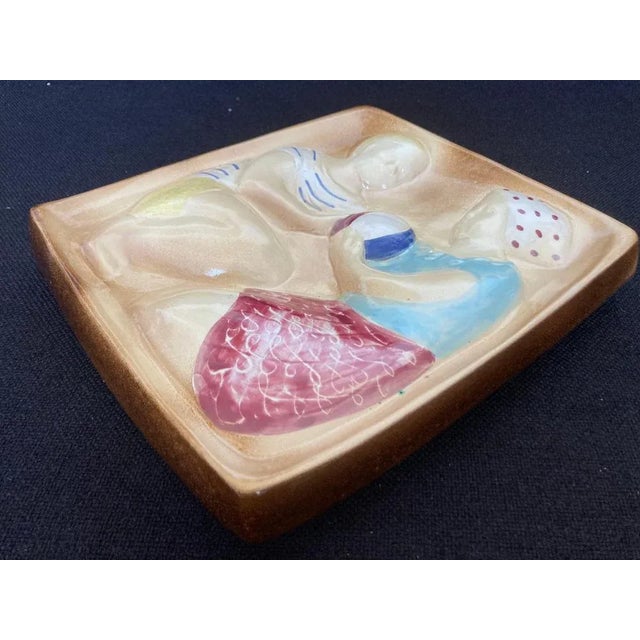 1960s Mid-Century Czechoslovakian Ceramic Wall Tile Decoration, 1960s For Sale - Image 5 of 8