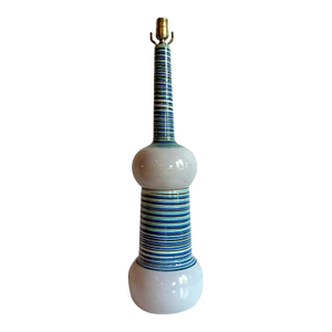 Vintage Mid 20th Century Martz Hand Painted Table Lamp