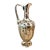 Circa 1900 Sterling Silver Overlay Glass Pitcher With Grapevine Design For Sale